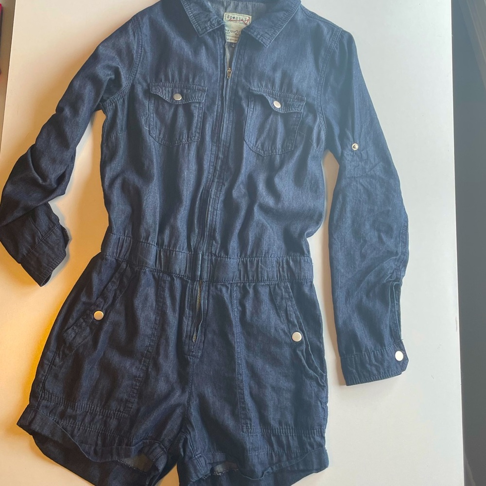 Dark jean romper
